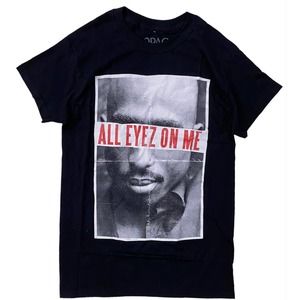 Tupac Shakur Men's Officially Licensed 2Pac All Eyes On Me Tee T-Shirt - Black